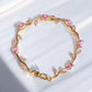 Jewelza Tulip Bracelet – Premium Stainless Steel Adjustable Bracelet for Women & Girls