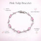 Jewelza Tulip Bracelet – Premium Stainless Steel Adjustable Bracelet for Women & Girls