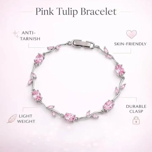 Jewelza Tulip Bracelet – Premium Stainless Steel Adjustable Bracelet for Women & Girls