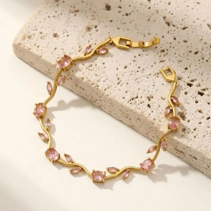 Jewelza Tulip Bracelet – Premium Stainless Steel Adjustable Bracelet for Women & Girls