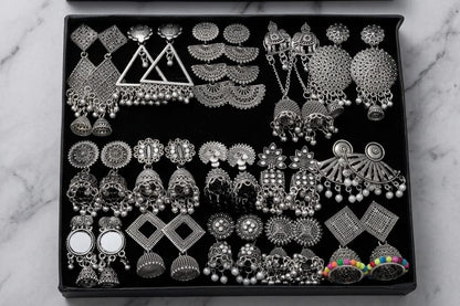 15 Pair Jhumka Box – Random Stylish  Set