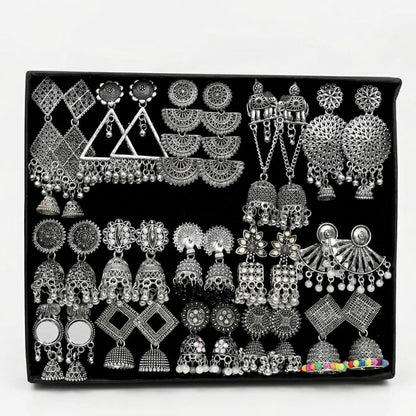 15 Pair Jhumka Box – Random Stylish  Set