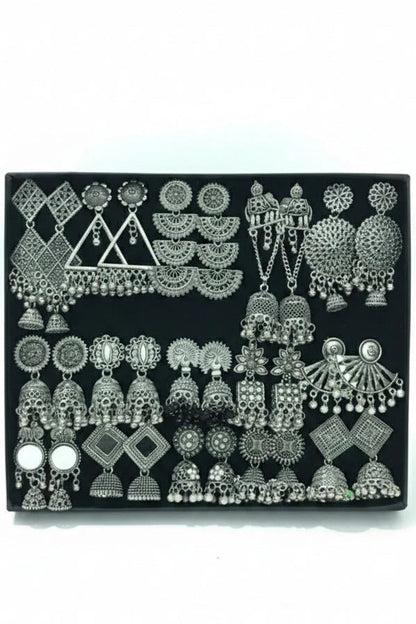 15 Pair Jhumka Box – Random Stylish  Set