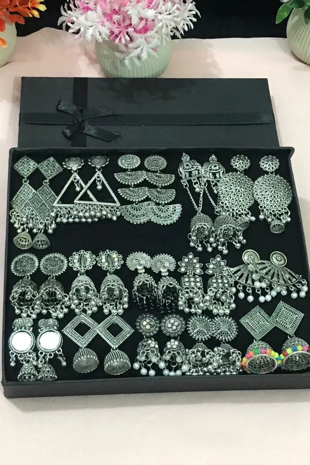 15 Pair Jhumka Box – Random Stylish  Set for Women