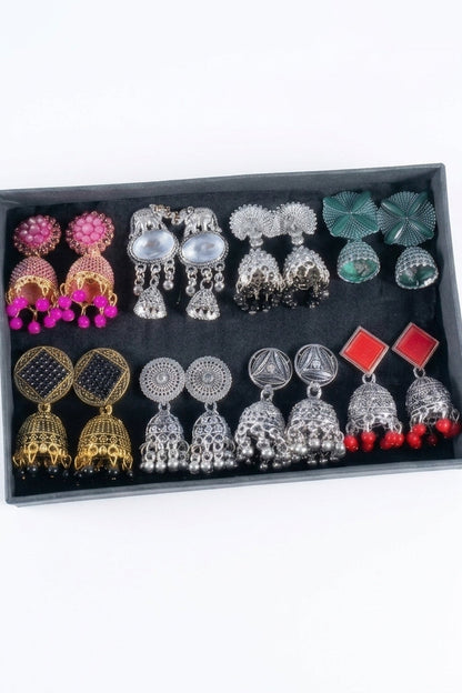 ✨ 8 Premium Jhumkas | Luxury Box | FREE Surprise Gift for First 500 Orders 🎁